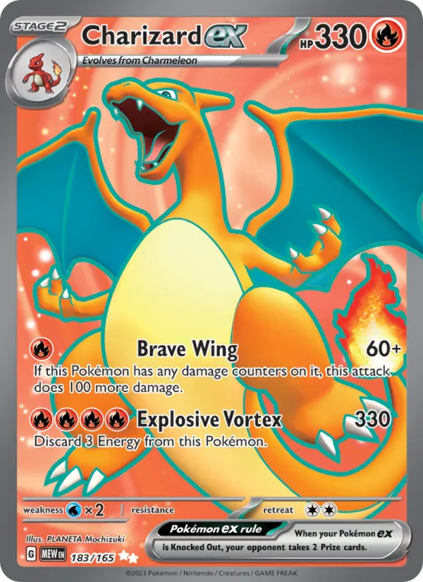 Charizard ex card being scanned